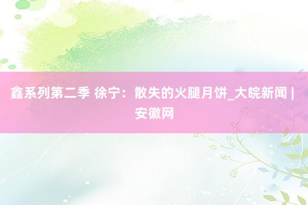 鑫系列第二季 徐宁:散失的火腿月饼_大皖新闻 | 安徽网
