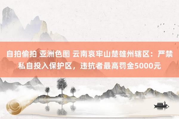 自拍偷拍 亚洲色图 云南哀牢山楚雄州辖区:严禁私自投入保护区,违抗者最高罚金5000元