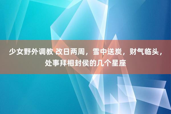 少女野外调教 改日两周,雪中送炭,财气临头,处事拜相封侯的几个星座