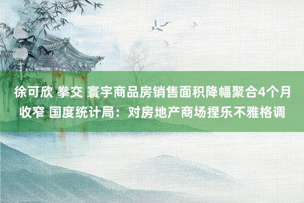 徐可欣 拳交 寰宇商品房销售面积降幅聚合4个月收窄 国度统计局:对房地产商场捏乐不雅格调