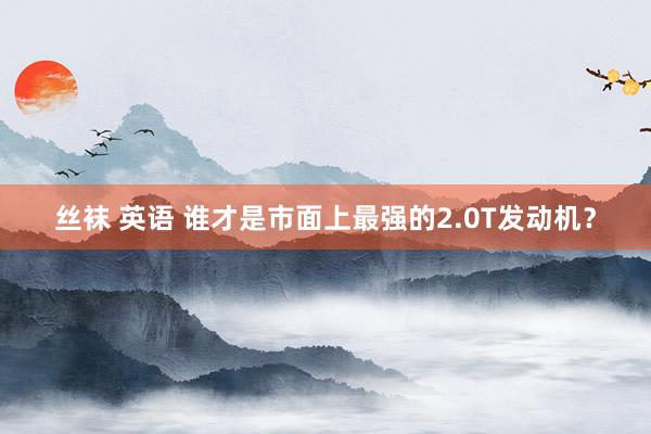 丝袜 英语 谁才是市面上最强的2.0T发动机?