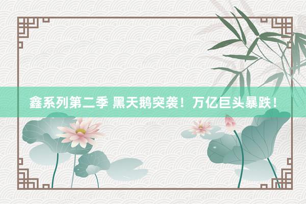 鑫系列第二季 黑天鹅突袭!万亿巨头暴跌!
