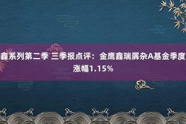 鑫系列第二季 三季报点评:金鹰鑫瑞羼杂A基金季度涨幅1.15%