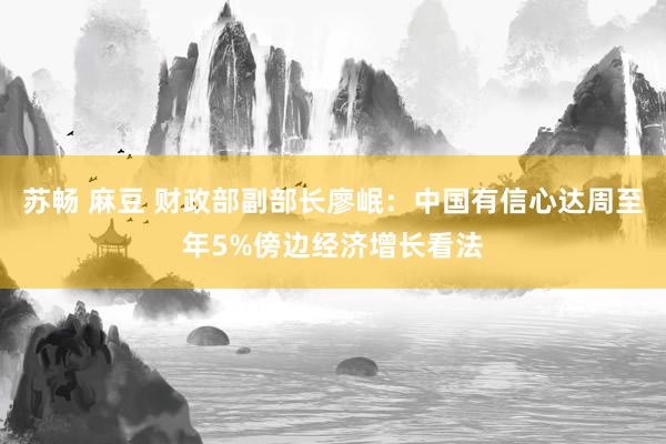 苏畅 麻豆 财政部副部长廖岷:中国有信心达周至年5%傍边经济增长看法