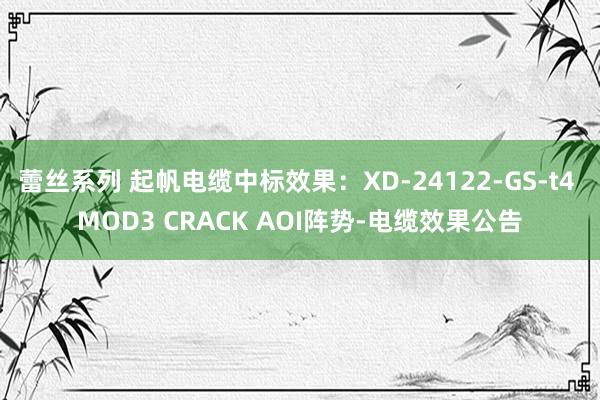 蕾丝系列 起帆电缆中标效果:XD-24122-GS-t4 MOD3 CRACK AOI阵势-电缆效果公告