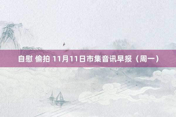 自慰 偷拍 11月11日市集音讯早报(周一)