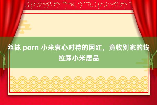 丝袜 porn 小米衷心对待的网红，竟收别家的钱拉踩小米居品