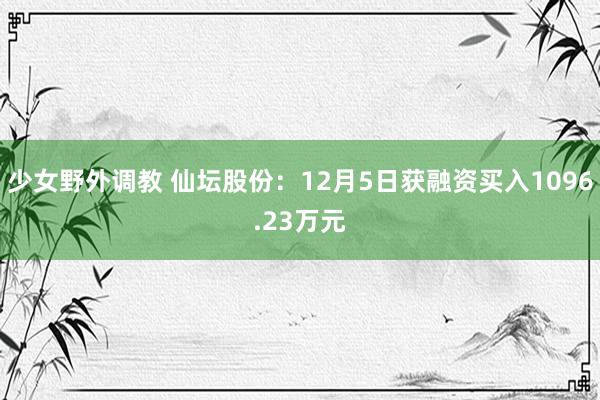 少女野外调教 仙坛股份：12月5日获融资买入1096.23万元