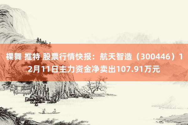 裸舞 推特 股票行情快报：航天智造（300446）12月11日主力资金净卖出107.91万元
