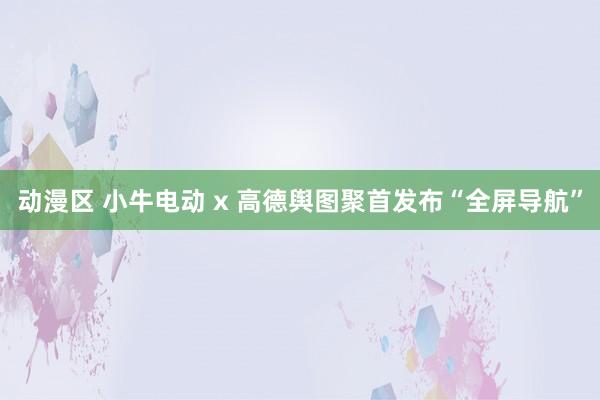 动漫区 小牛电动 x 高德舆图聚首发布“全屏导航”