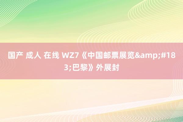 国产 成人 在线 WZ7《中国邮票展览·巴黎》外展封