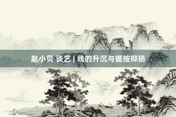 赵小贝 谈艺 | 线的升沉与提按抑扬