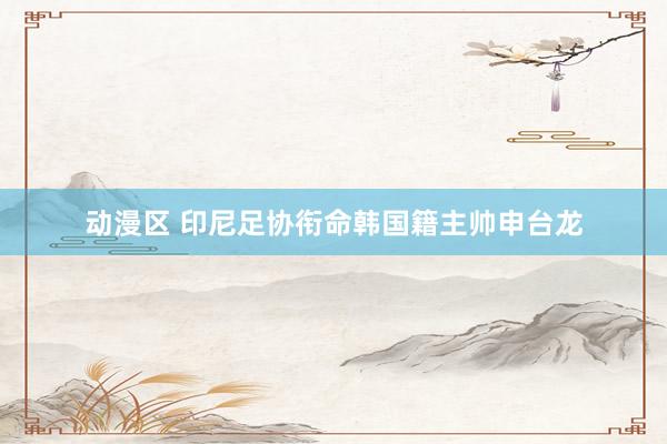 动漫区 印尼足协衔命韩国籍主帅申台龙