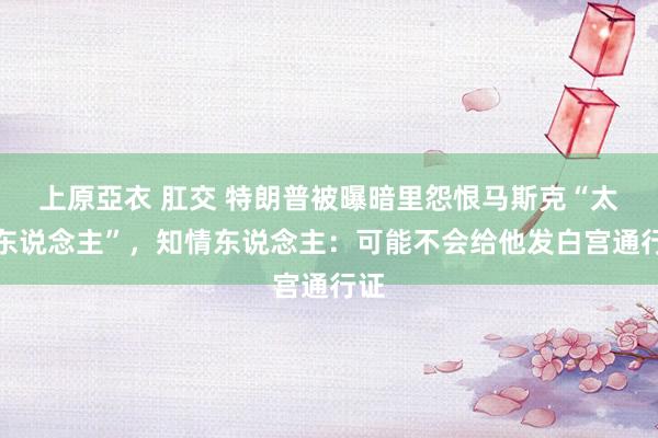 上原亞衣 肛交 特朗普被曝暗里怨恨马斯克“太黏东说念主”,知情东说念主:可能不会给他发白宫通行证
