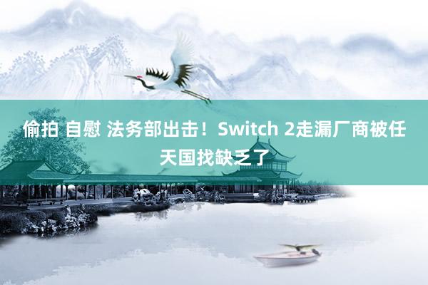 偷拍 自慰 法务部出击!Switch 2走漏厂商被任天国找缺乏了