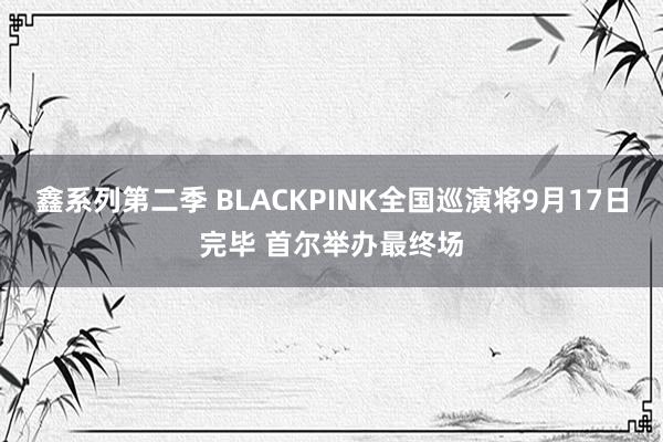 鑫系列第二季 BLACKPINK全国巡演将9月17日完毕 首尔举办最终场