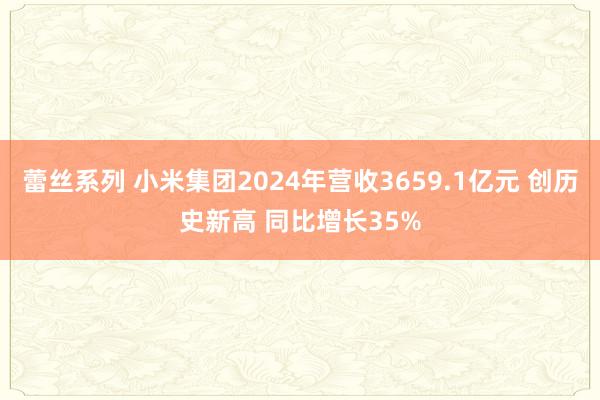 蕾丝系列 小米集团2024年营收3659.1亿元 创历史新高 同比增长35%