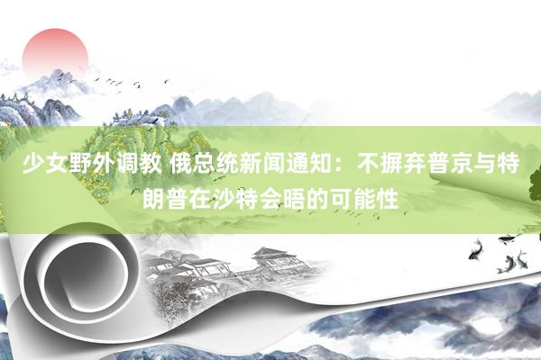 少女野外调教 俄总统新闻通知:不摒弃普京与特朗普在沙特会晤的可能性