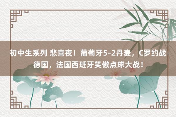初中生系列 悲喜夜!葡萄牙5-2丹麦,C罗约战德国,法国西班牙笑傲点球大战!