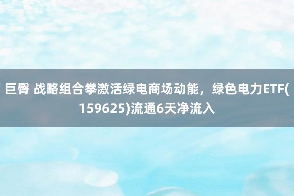 巨臀 战略组合拳激活绿电商场动能,绿色电力ETF(159625)流通6天净流入