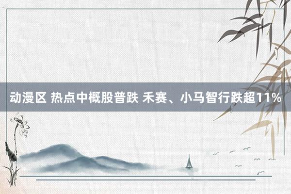 动漫区 热点中概股普跌 禾赛、小马智行跌超11%