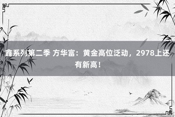 鑫系列第二季 方华富：黄金高位泛动，2978上还有新高！