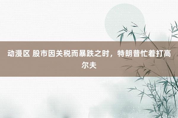 动漫区 股市因关税而暴跌之时,特朗普忙着打高尔夫
