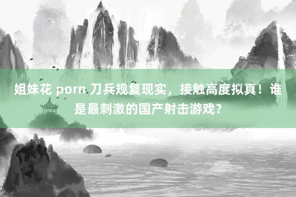 姐妹花 porn 刀兵规复现实,接触高度拟真!谁是最刺激的国产射击游戏?