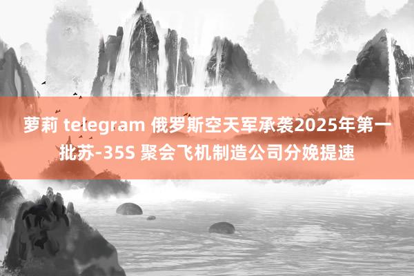 萝莉 telegram 俄罗斯空天军承袭2025年第一批苏-35S 聚会飞机制造公司分娩提速