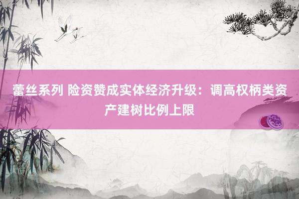 蕾丝系列 险资赞成实体经济升级：调高权柄类资产建树比例上限
