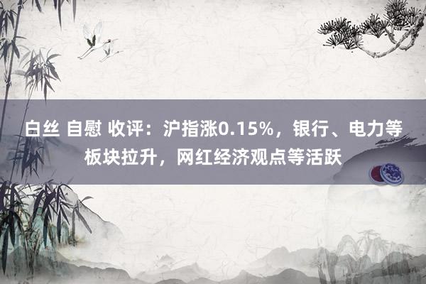 白丝 自慰 收评:沪指涨0.15%,银行、电力等板块拉升,网红经济观点等活跃