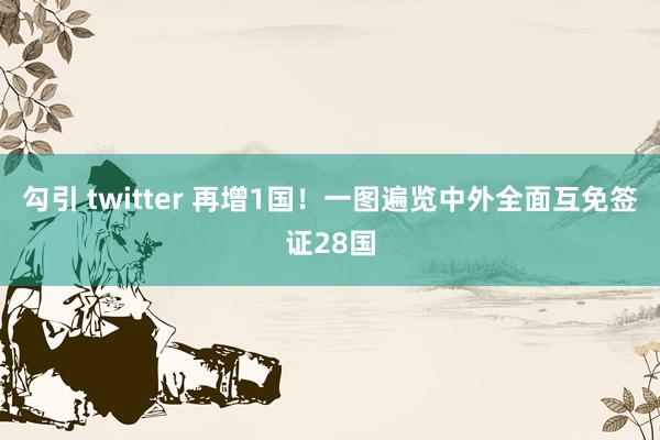 勾引 twitter 再增1国!一图遍览中外全面互免签证28国