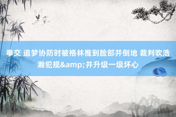 拳交 追梦协防时被格林推到脸部并倒地 裁判吹浩瀚犯规&并升级一级坏心