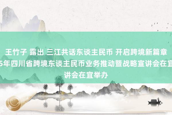 王竹子 露出 三江共话东谈主民币 开启跨境新篇章|2025年四川省跨境东谈主民币业务推动暨战略宣讲会在宜举办